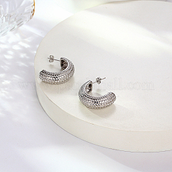 Non-Tarnish 304 Stainless Steel Arch Stud Earrings&nbsp;AP9036-2