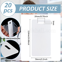 20Pcs Rectangle Acrylic Badge Holders&nbsp;AJEW-BC0009-77