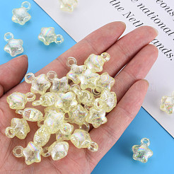 Transparent Crackle Acrylic Pendants&nbsp;MACR-S373-63-L06