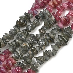 Natural Multicolor Tourmaline Chip Bead Strands&nbsp;G-M298-15A