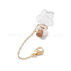 Empty Glass Wishing Bottle Pendant Decorations&nbsp;HJEW-JM02662-01
