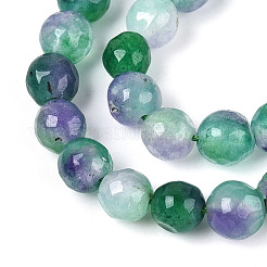 Dyed Natural White Jade Beads Strands&nbsp;G-T139-6mm-60-18