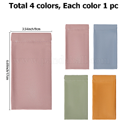 4Pcs 4 Colors Rectangle PU Leather Glasses Case&nbsp;AJEW-DJ0003-93