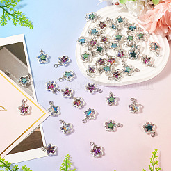 50Pcs Alloy & Glass Pendants&nbsp;PALLOY-TAC0238