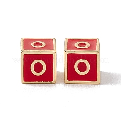 Rack Plating Brass Enamel Beads&nbsp;KK-B060-04G-03O