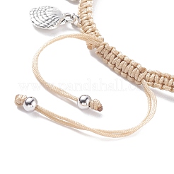 Synthetic Turquoise Braided Bead Anklet&nbsp;AJEW-AN00483