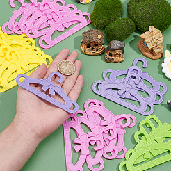 40Pcs 4 Colors Bowknot & Star Pattern Plastic Doll Clothes Hangers&nbsp;DIY-CA0003-48