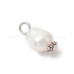 10Pcs 2 Colors Natural Cultured Freshwater Pearl Rice Pendants&nbsp;PALLOY-JF03922