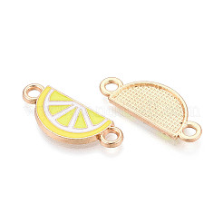 Alloy Enamel Fruit Connector Charms&nbsp;PALLOY-N181-09KCG
