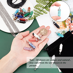 40Pcs DIY Gemstone Pendant Necklaces Making Kits&nbsp;DIY-SC0014-85