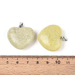 Natural Yellow Mustard Jasper Pendants&nbsp;G-N349-05E-P