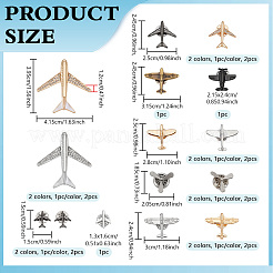 15Pcs 15 Styles Zinc Alloy Pin Brooches&nbsp;JEWB-PH0001-75