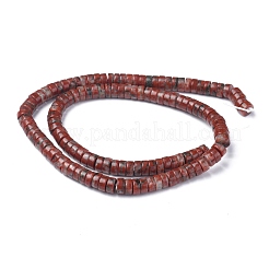 Natural Red Sesame Jasper/Kiwi Jasper Beads Strands&nbsp;G-Z006-C20