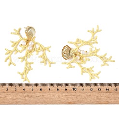 Glass Seed Beaded Stud Earrings for Women&nbsp;EJEW-MZ00781-02
