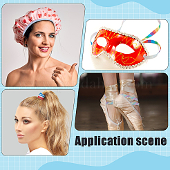 6Pcs 6 Colors Flat Striped Printed Elastic Bands&nbsp;OCOR-BC0009-22