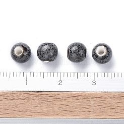 Fancy Antiqued Glazed Porcelain Beads&nbsp;PORC-M838-1