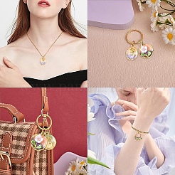 16Pcs 4 Styles Rack Plating Alloy Enamel Pendants&nbsp;ENAM-YW0005-70
