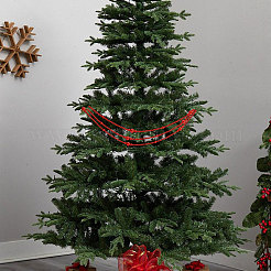 ABS Plastic Pearl Round Bead with Nylon Thread Christmas Trees Decoration&nbsp;HJEW-PH02606