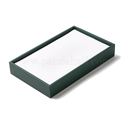 Rectangle PU Leather Jewelry Trays with Gray Velvet Inside&nbsp;VBOX-C003-02