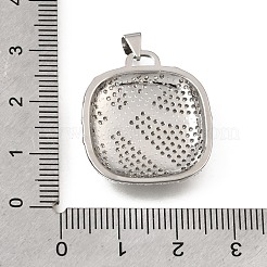 Brass Micro Pave Clear Cubic Zirconia Pendants&nbsp;KK-Z163-10P