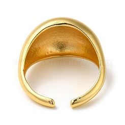 Rack Plating Brass Plain Dome Open Cuff Rings&nbsp;RJEW-M162-21G