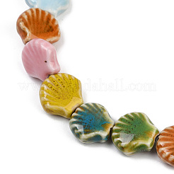 Glazed Porcelain Beads Strands&nbsp;X-PORC-Q002-01A-11