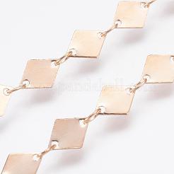 Rack Plating Brass Handmade Chains&nbsp;CHC-P0005-01G