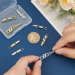 8Pcs 8 Styles Brass Pave Clear Cubic Zirconia Watch Band Clasps&nbsp;KK-OC0001-45