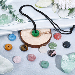 12Pcs 12 Styles Natural & Synthetic Mixed Gemstone Pendants&nbsp;G-HY0001-97