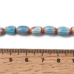 Handmade Millefiori Glass Oval Beads Strands&nbsp;LK-Z001-02A-04