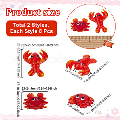 16Pcs 2 Styles Handmade Lampwork Beads&nbsp;LAMP-NB0002-23