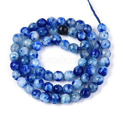 Dyed Natural White Jade Beads Strands&nbsp;G-T139-6mm-60-17