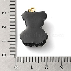 Druzy Resin Bear Pendants&nbsp;KK-K274-03G