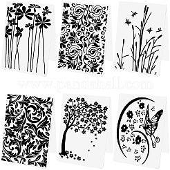 6Pcs 6 Styles Plastic Embossing Folders&nbsp;DIY-SP0005-35