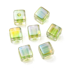 UV Plating Transparent Acrylic European Beads&nbsp;OACR-F004-10C