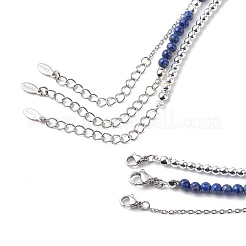 3Pcs 3 Style Natural Gemstone & Pearl & Synthetic Hematite Beaded Necklaces Set&nbsp;NJEW-JN04028