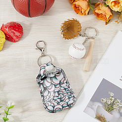 2Pcs 2 Styles PU Leather Keychains&nbsp;AJEW-CL0001-65