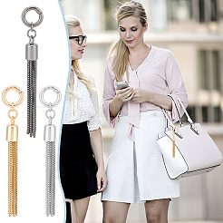 3 Sets 3 Colors  Alloy Keychain Tassel Chain Pendant Decoration&nbsp;HJEW-UN0001-25