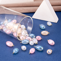 48Pcs 8 Styles Imitation Gemstone Acrylic Pendants&nbsp;IFIN-TA0001-57