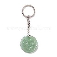 Natural Gemstone Trinity Knot Pendant Keychain&nbsp;KEYC-E038-02P