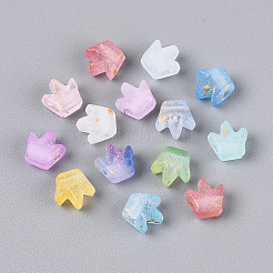 Frosted Transparent Acrylic Beads&nbsp;FACR-T009-01A