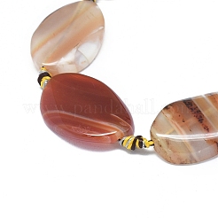 Natural Banded Agate/Striped Agate Beads Strands&nbsp;G-L544-009
