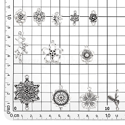 120Pcs 12 Styles Tibetan Style Zinc Alloy Connector Charms&nbsp;FIND-PH0005-74