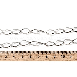 304 Stainless Steel Teardrop Link Chain Necklaces for Women Men&nbsp;NJEW-A058-02P