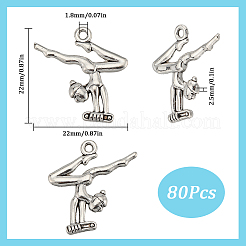 80PCS Tibetan Style Alloy Pendants&nbsp;PALLOY-SC0004-26