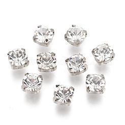Square Brass Rhinestone Beads&nbsp;RB-G149-01