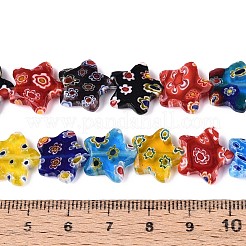 Handmade Millefiori Lampwork Beads Strands&nbsp;LAMP-T022-17