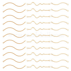 30Pcs 3 Styles Rack Plating Brass Connector Charms&nbsp;KK-GA0001-34
