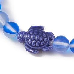 8mm Round Dyed Synthetic Moonstone Beaded Stretch Bracelets&nbsp;BJEW-JB10308-02