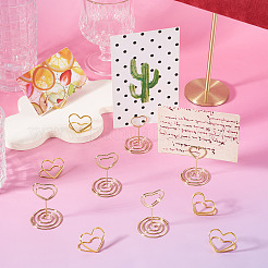 24Pcs 2 Styles Heart Steel Name Card Holder&nbsp;AJEW-TA0003-54